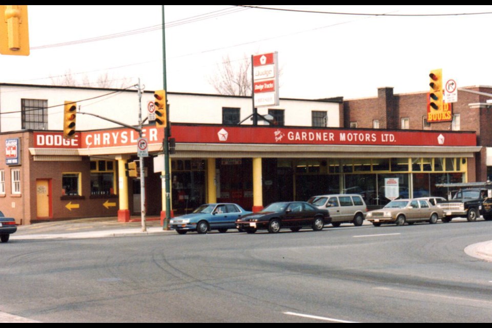 Gardner Motors was a local landmark at the corner of Lorne and Elm for six decades. (Supplied) 