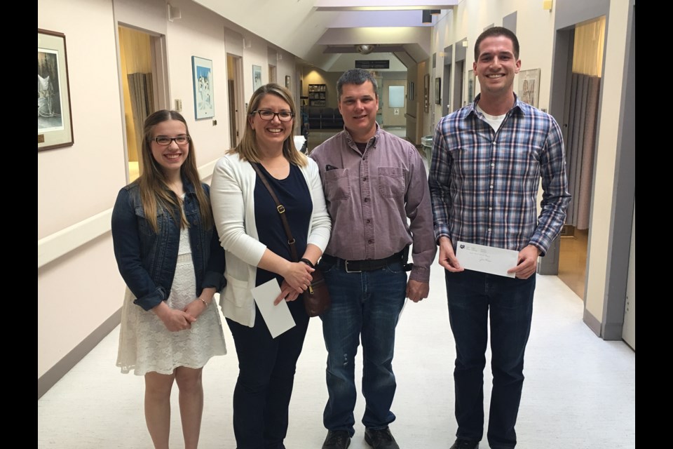 John Kosiw won the Noah Daoust Research Bursary, presented by the Daoust family. Supplied.