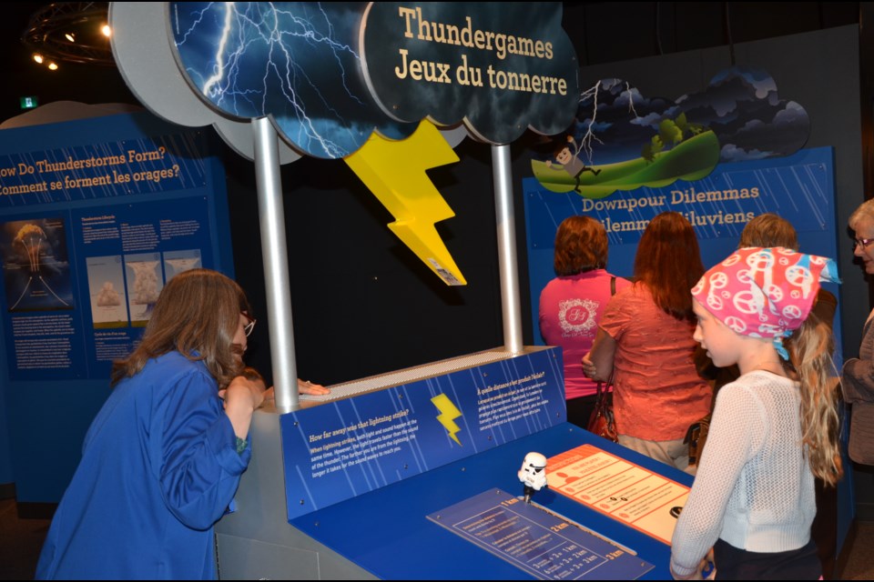 Wild Weather is a fun and interactive exhibit debuting at Science North this month until September. It officially opened at a news conference Tuesday. Photos by Darren MacDonald.
