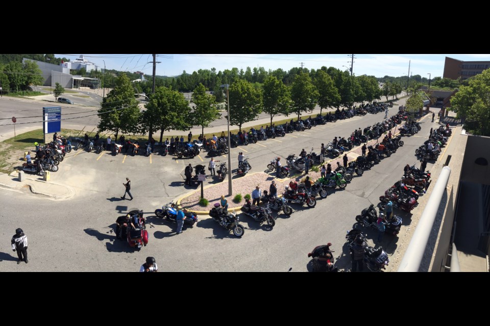 More than 150 riders took part in the Rally for Dad fundraiser for prostate cancer-specific equipment, organized by the Northern Cancer Foundation on June 18. Photo supplied