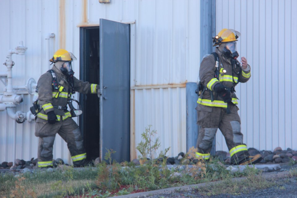 An electrical fire at a Reliable Industrial Supply warehouse in the Walden industrial complex on Mumford Road early Monday morning caused moderate smoke and fire damage. Photo by Heidi Ulrichsen