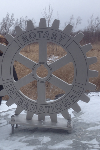 The Greater Sudbury Police Service and Crime Stoppers are seeking the public’s assistance to identify the suspects who stole the Rotary Club Sign from Rotary Park. Supplied photo.
