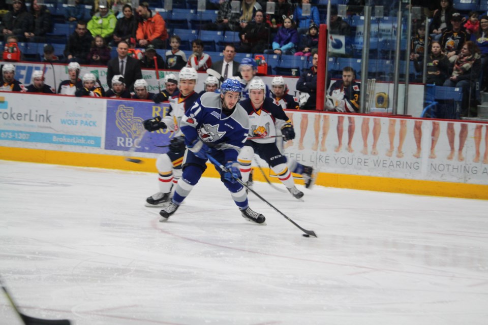 Late penalties did the Sudbury Wolves in and ended an exciting comeback in their final home game of the season. (Heather Green-Oliver/Sudbury.com)