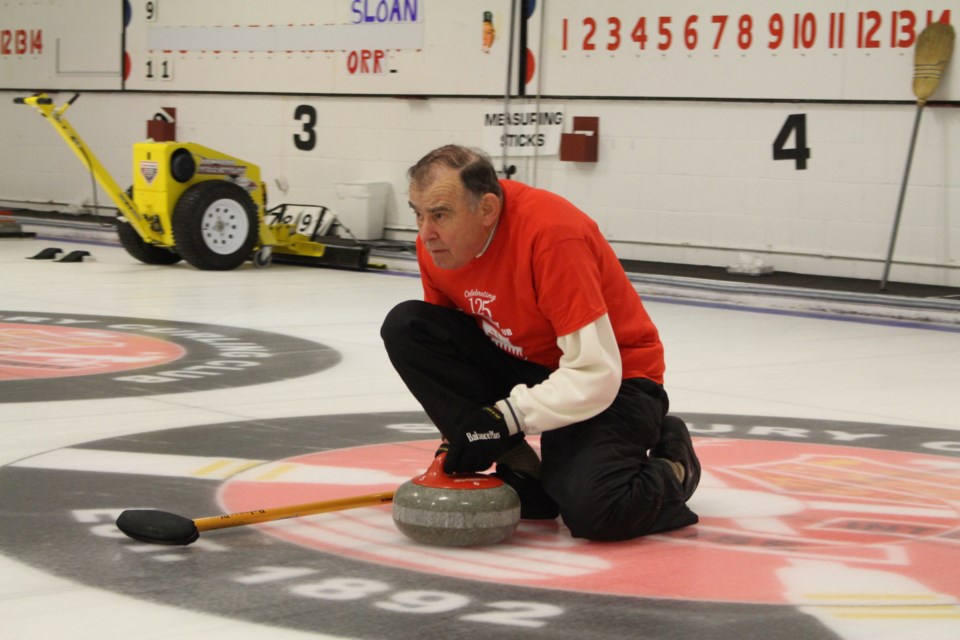 Curlers took shifts participating in a 125 end curling game at the Sudbury Curling Club this weekend. The game was held in celebration of the club's 125th anniversary. Photo: Matt Durnan