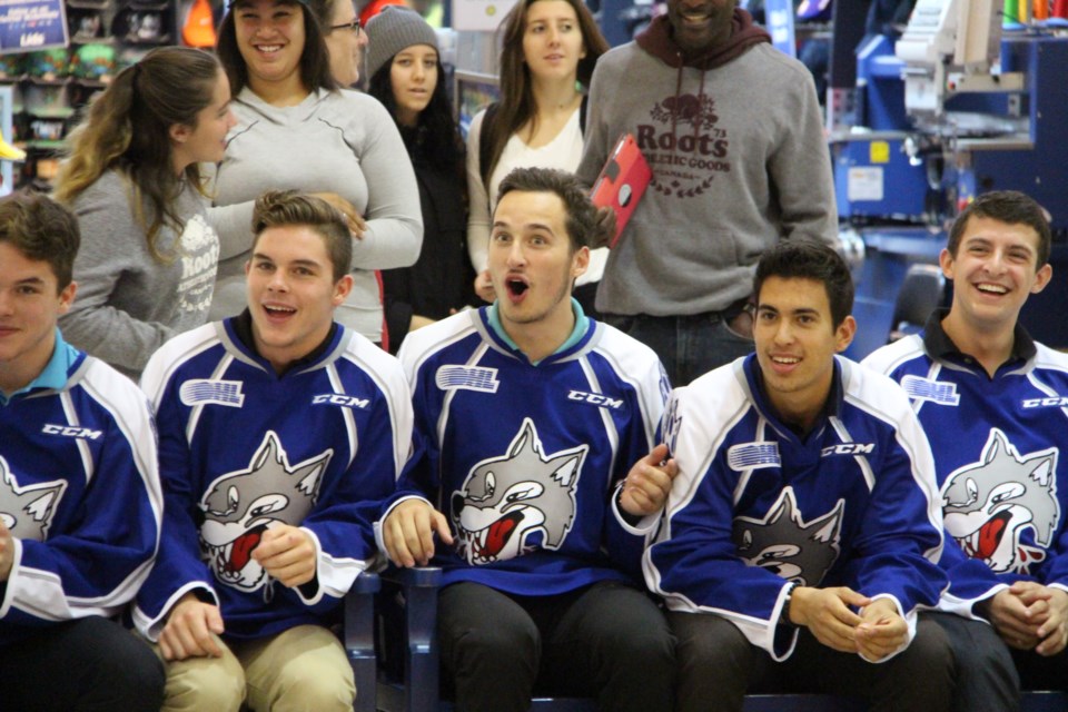 The 2016-17 edition of the Sudbury Wolves hosted a meet and greet with their fans at the New Sudbury Centre on Sept. 22. Photo: Matt Durnan