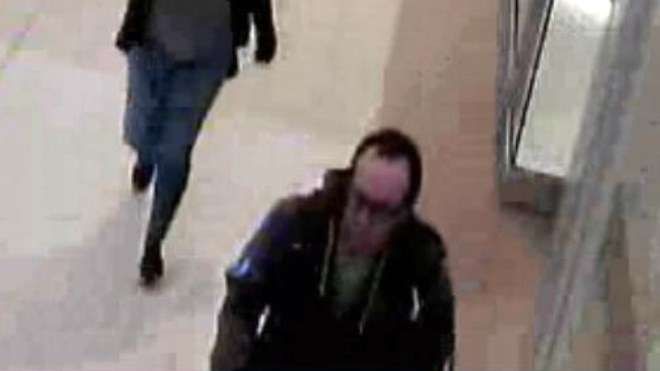 Anyone with information regarding the identity of the man captured in this security footage is asked to contact Det. Const. Kidder at 705-675-9171, ext. 2307, or Crime Stoppers at 705-222-8477. He's wanted for suspicion of committing a voyeurism offence last December. (Supplied)