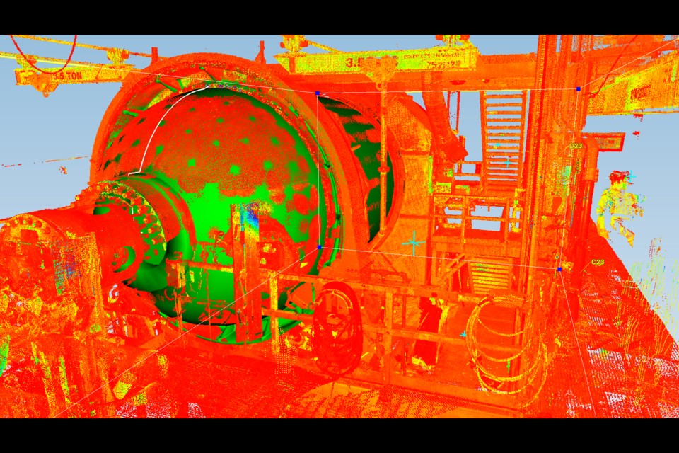 Detailed 3D image of a reactor produced by Makami's innovative P50 scanner. (Supplied Photo)