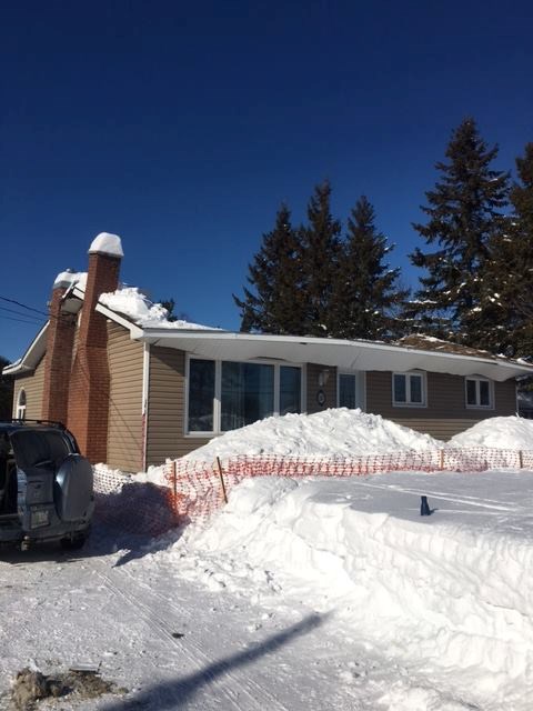 Greg Rheaume, owner of Home Inspect Solutions Inc., says the roof of a home west of Lively collapsed Feb. 17 due to heavy snow load. (Supplied)
