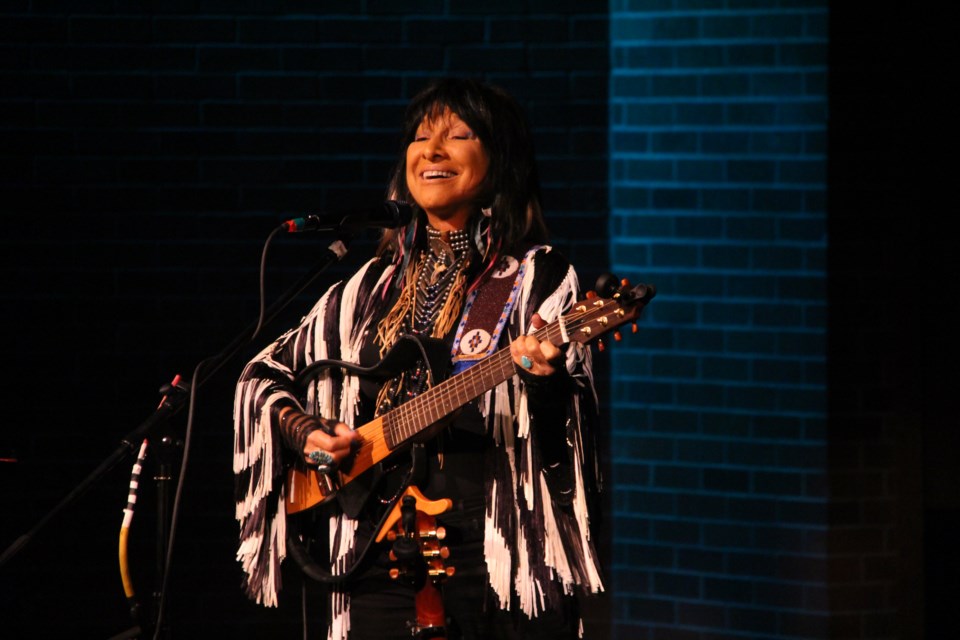 Canadian music icon Buffy Sainte-Marie packed the Fraser Auditorium on Aug. 11 for a solo show. Photo: Matt Durnan