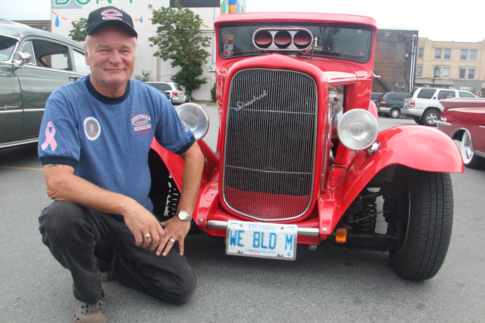 Sudbury Classic Cruisers president Gary Lonsberry shows off his 1931 Ford Coupe. Club members will be showcasing their vehicles during Ribfest on the Labour Day long weekend. Photo by Heidi Ulrichsen.