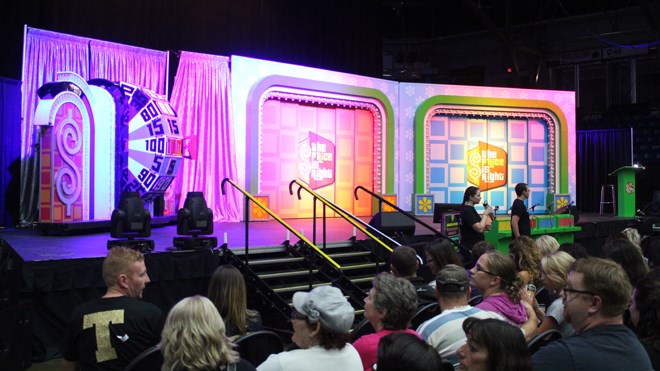 The stage is set and The Price is Right Live is underway at the Sudbury Arena. Photo: Matt Durnan
