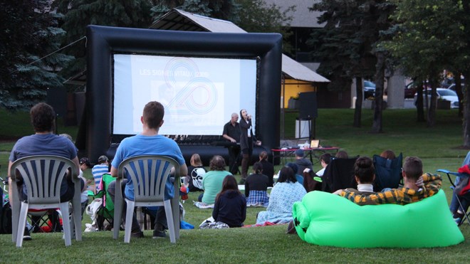 Close to 50 Sudburians made their way to Memorial Park for the first of three outdoor movies of the summer. (Photo: Matt Durnan)