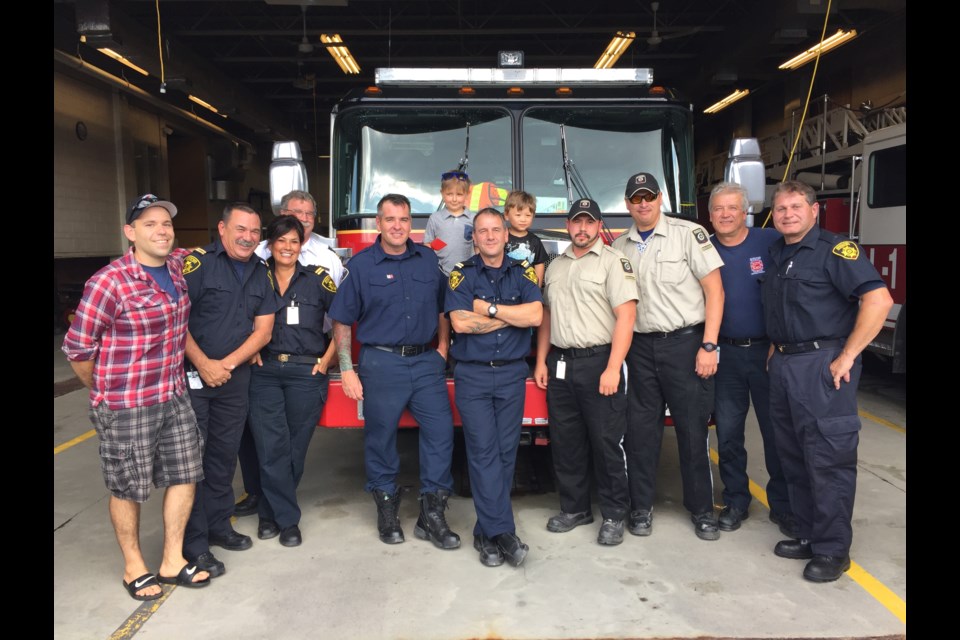 Proceeds from the 2019 Sudbury Firefighters Calendar will benefit Northern Ontario Families of Children with Cancer (NOFCC). On July 25, members of the Sudbury Professional Firefighters Association took some time to meet some families from NOFCC during a barbecue meet and greet at the fire station downtown. (Heather Green-Oliver/Sudbury.com)