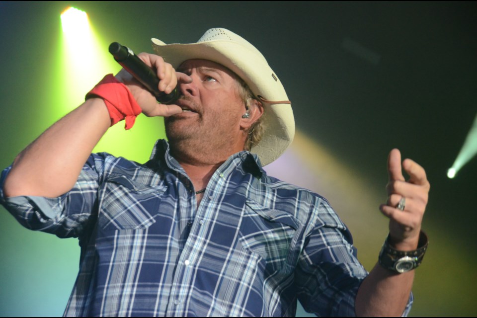 Toby Keith made a tour stop in Sudbury on Aug. 16 for the 25th anniversary of the release of his debut single, "Should've Been a Cowboy". (Marg Seregelyi)