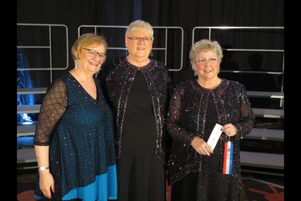 From left are judging chairperson Melanie Menzie, Nickel City Sound president Jean McHarge and Nickel City Sound director Wanda Olsen. (Supplied)