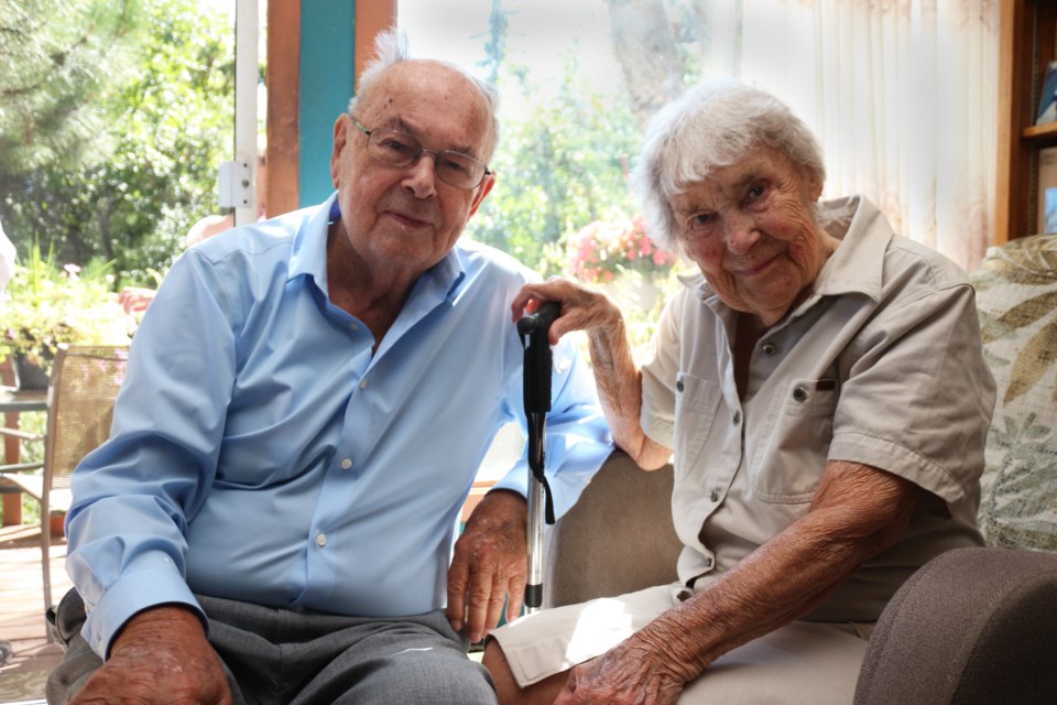 Andrzej and Janina Mrozewski, married Aug. 21, 1954 in Montreal, celebrated their 65th wedding anniversary at their home in Sudbury Saturday. (Keira Ferguson/ Sudbury.com)