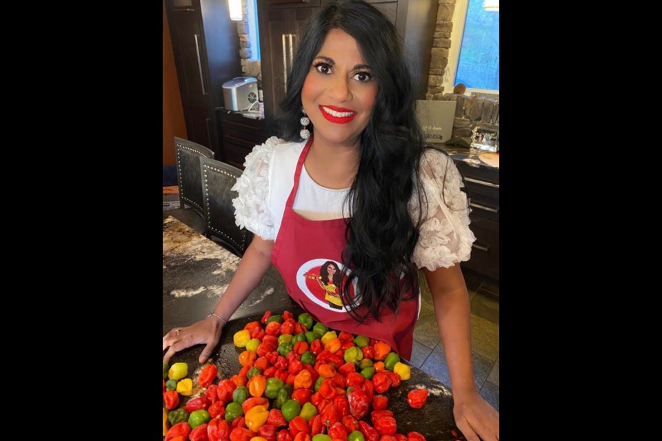 Hot peppers are delivered to Areeda Fuller’s house weekly.  She plans the delivery days so that she is using the most fresh ingredients in her sauces, dressings, marinades and rubs.  Then works around the clock to fulfill orders to homes and grocery stores alike.  