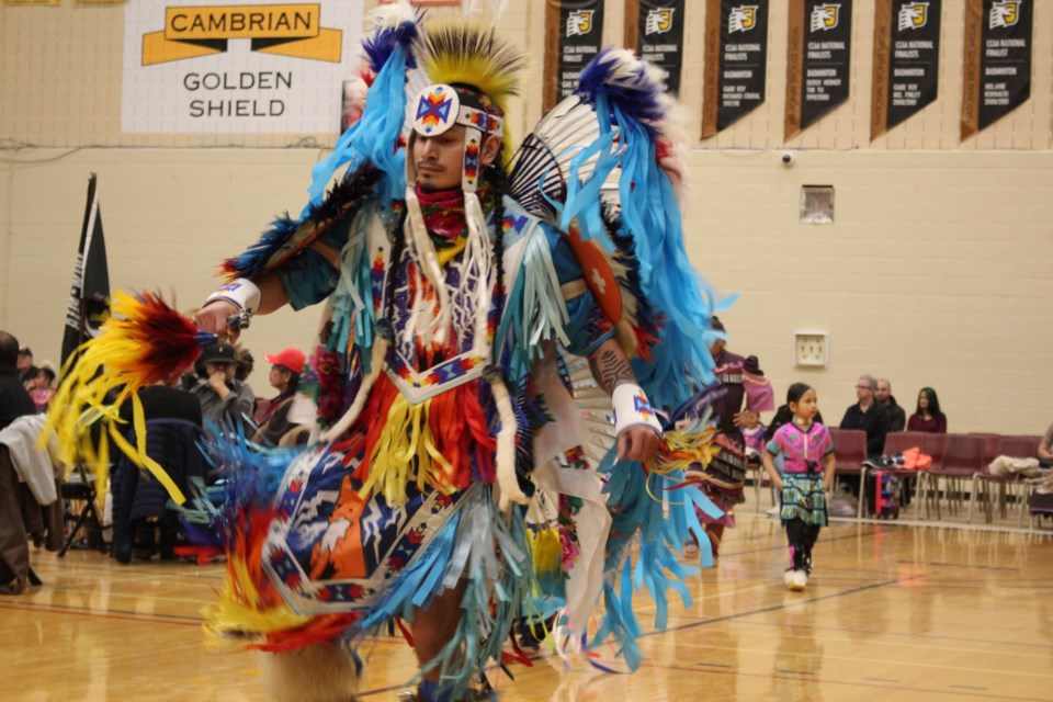 Al Plant III was the head dancer at Cambrian College's powwow March 24-25. 