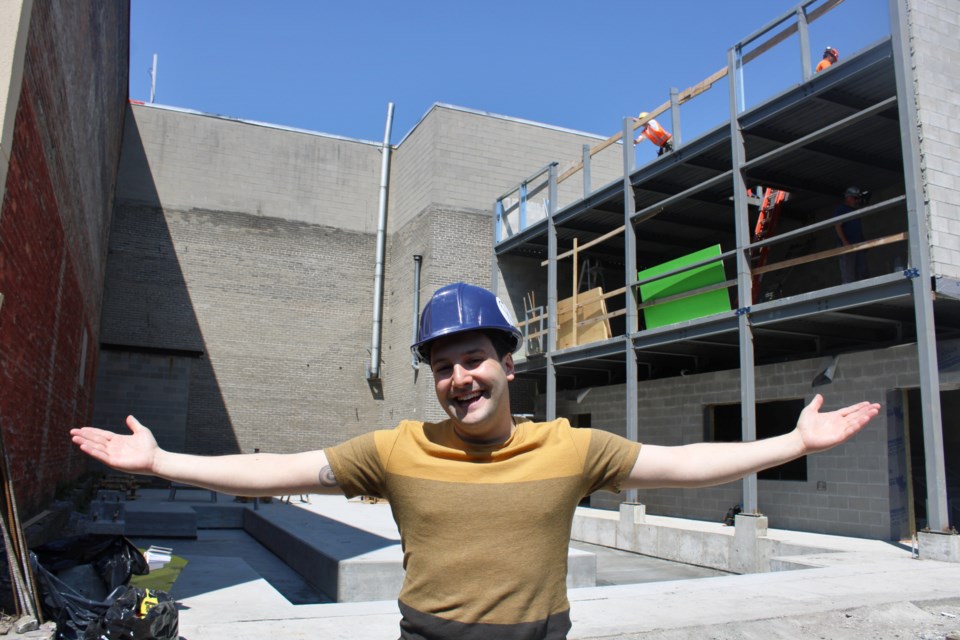 YES Theatre founder Alessandro Costantini is seen at the Refettorio site under construction on Durham Street in downtown Sudbury.