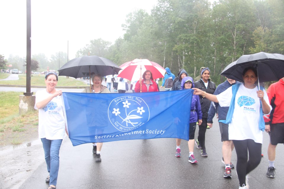 More than 100 Sudburians braved some damp conditions for the Walk for Alzheimer's on June 5. Photo: Matt Durnan
