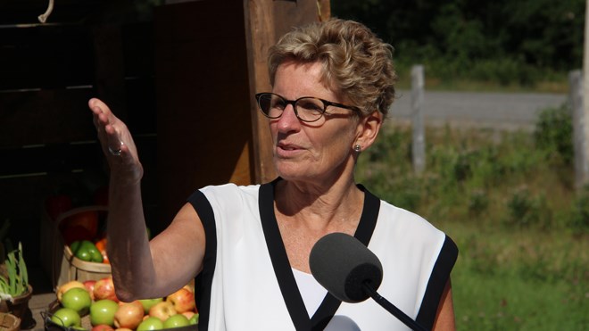 Premier Kathleen Wynne announced that the province will invest $2.3 million through the Northern Ontario Heritage Fund Corporation (NOHFC) to fund five film and TV productions that will be shooting in Sudbury. Photo: Matt Durnan