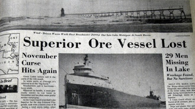 On Nov. 10, 1975, the Edmund Fitzgerald sank into the waters of Lake Superior. Tonight, the Canadiens, Canucks, Jets and Flames will be battling to stay float in NHL matchups. File photo