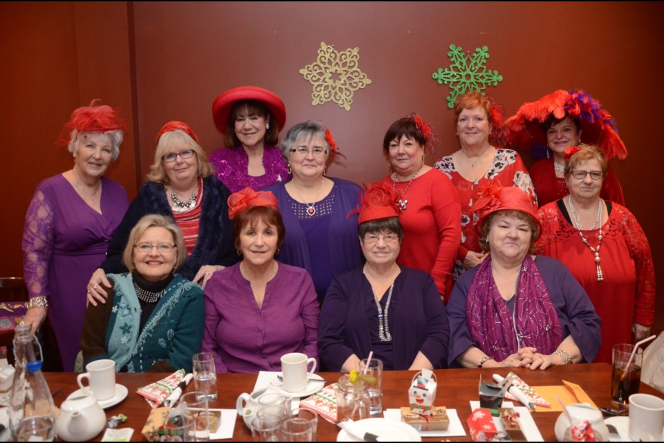 Gail's Glamourous Gals are (from front left) Ethel Glover, Pat Glehs, Gloria Alexander and Lorraine Clement. In back, from left to right, is June Leduc, Terri Gagnon, Carol Laalo, Betty Blais, Jeanne Carriere, Linda Romas, Gail Shepherd-Empie (queen of the group) and Memma Rocca. Photo by Arron Pickard.