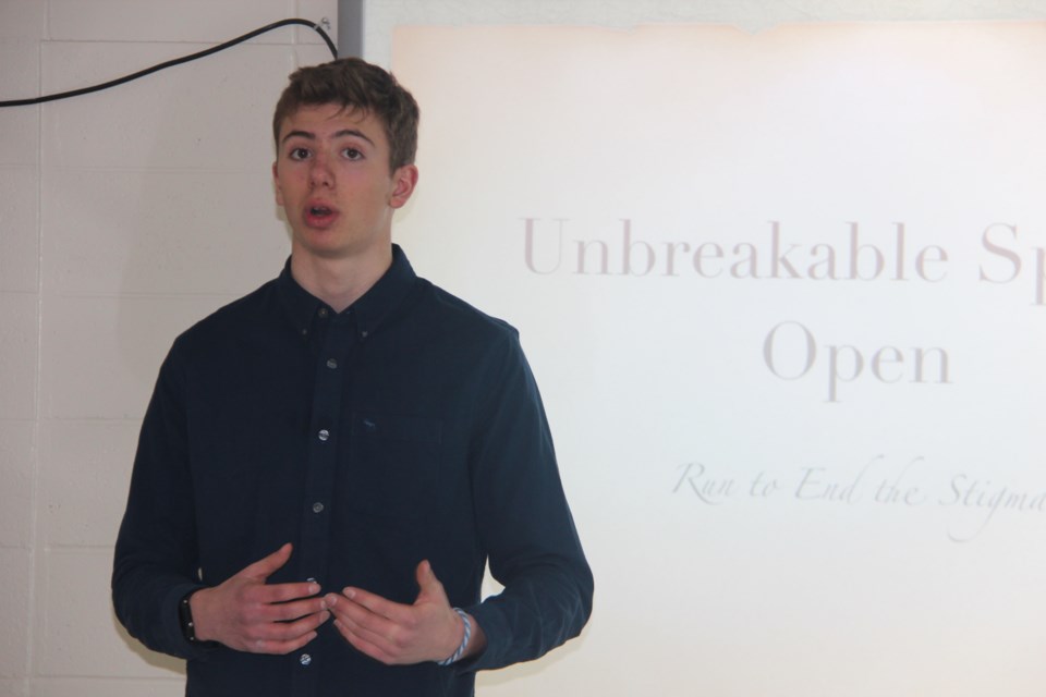 Josh Tillson, 16, has organized the Unbreakable Spring Open, an April 23 fundraising run, to raise money to bring a youth mental health running program to the city and at the same time target mental health stigma. (Heidi Ulrichsen)