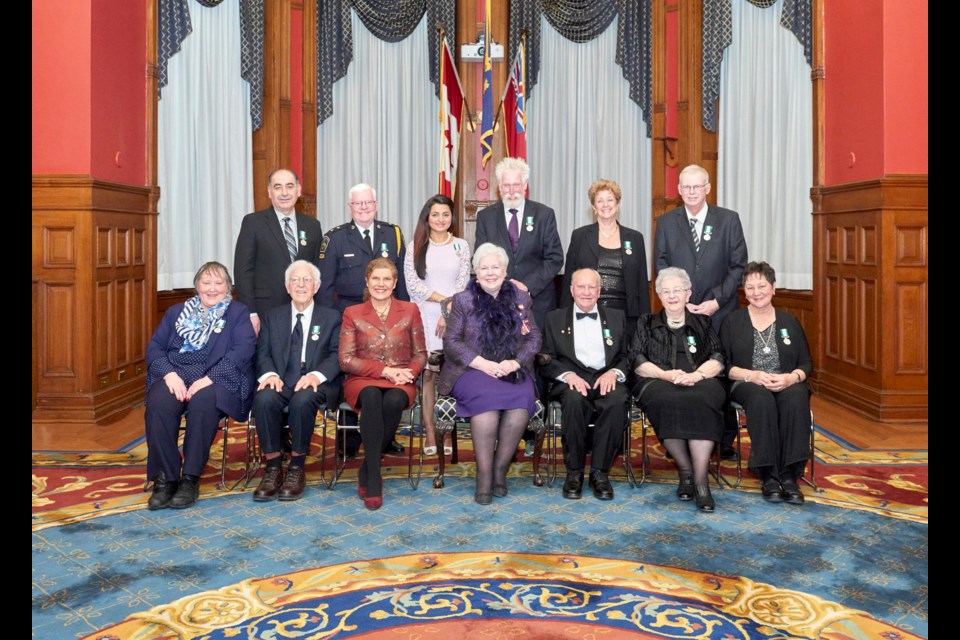 Northern Ontario Business publisher Abbas Homayed (back, far left) is one of 11 Ontarians who was awarded the Ontario Medal for Good Citizenship. (Supplied)