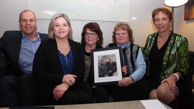 Horwath was in Sudbury on Jan. 19 and was joined by Nickel Belt MPP France Gélinas and Sudbury NDP candidate Jamie West for a sit down with Linda Adler and Helga Leblanc, who shared their story about Adler's inlaws and Leblanc's parents. (Matt Durnan/Sudbury.com)