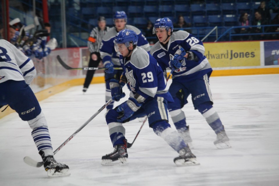 An entertaining game turned into a tough final period with a 6-3 loss to Mississauga. (Matt Durnan)