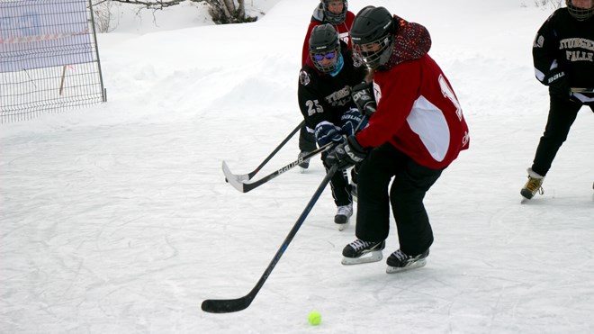 The Pond Hockey on the Rock Festival saw 67 teams — men, women, kids, masters and corporate — converge on Ramsey Lake to take part in an event that not only raises money for charity, but also celebrates the great game of shinny. (Gia Patil)