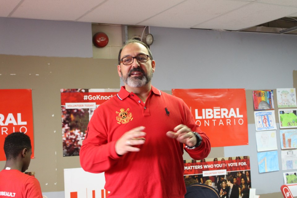 Glenn Thibeault was brimming with excitement on May 9, as the incumbent MPP for Sudbury opened the doors to his campaign office on Barrydowne Road. (Matt Durnan/Sudbury.com)