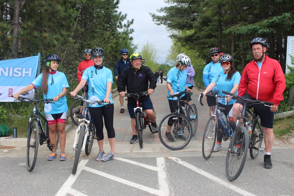 Riders ready to take on end stigma challenge at the Ride Don't Hide initiative. (Sudbury.com/Gia Patil)