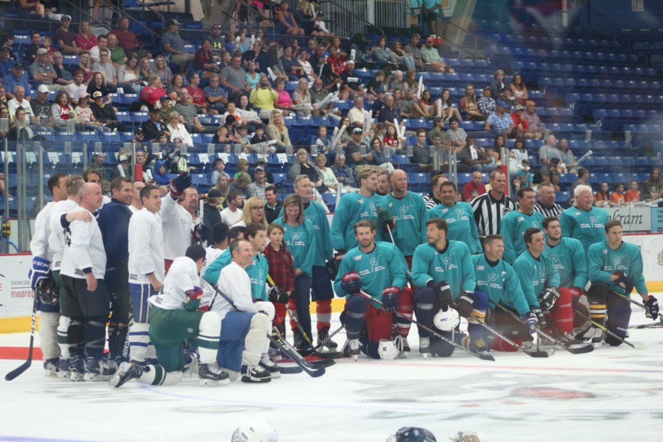 Local doctors face off against NHL players to raise funds for NEO Kids foundation in Sudbury. (Sudbury.com/Gia Patil)