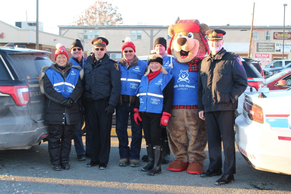 Safe Ride Home Sudbury launched their winter 2018 campaign on Nov. 14 with the help of some friends. (Matt Durnan/Sudbury.com)
