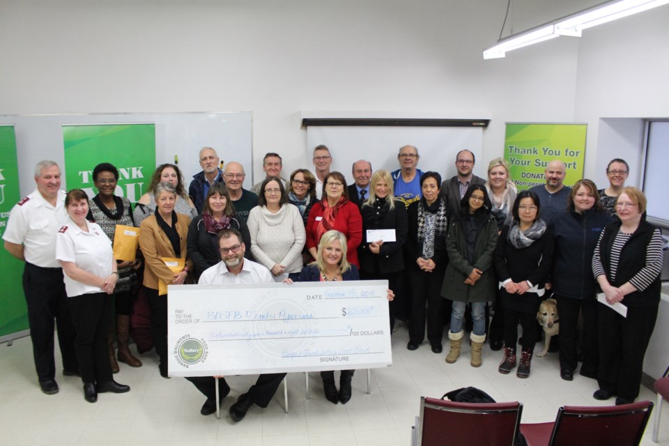 The Sudbury Food Bank thanked their 44 member agencies during a historic fall give on Nov. 15, handing out just over $267,000. (Matt Durnan/Sudbury.com)