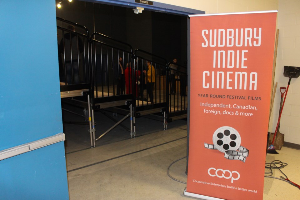 The transformation of the gymnasium at Ecole Saint-Louis-de-Gonzague is nearing its completion as Sudbury Indie Cinema prepares to take up roots in their new home. (Matt Durnan/Sudbury.com)