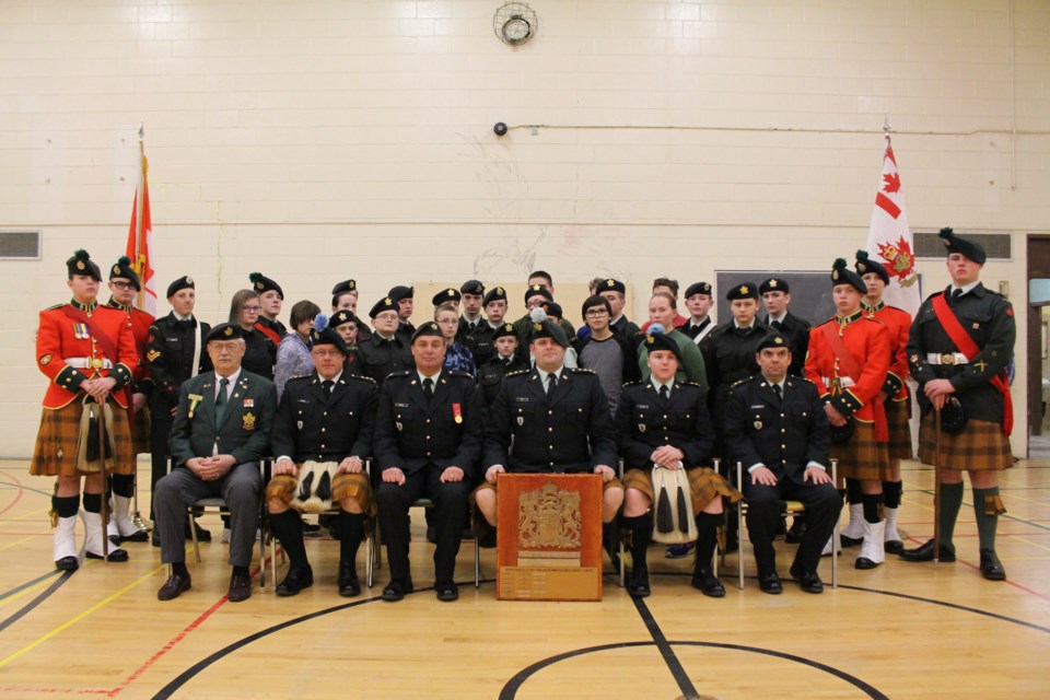 The Capreol Army Cadets Corps 2915 were presented with the Strathcona Trophy on Dec. 12. (Matt Durnan/Sudbury.com)