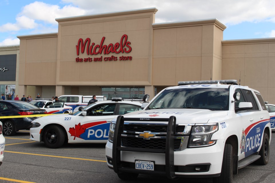 Woman and young child taken to hospital following a possible stabbing on Marcus Drive. The suspect has been placed under arrest and also taken to hospital for self-inflicted injuries (Keira Ferguson/Sudbury.com)