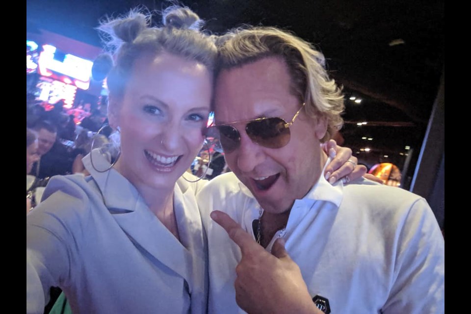 KiSS 105.3 morning host Shannon King (left) and 'Dragon's Den' television personality Michael Wekerle (right), at Rebel Nightclub for the Canadian Music Week awards ceremony (Supplied)