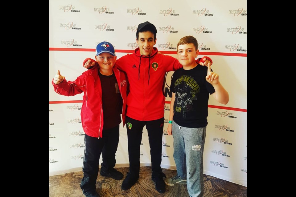 Top Glove Boxing Academy's Jackson Savoie, Youssef Elbouachraoui and Cedrik Martin all brought home a gold medal from Bronze Gloves in Toronto last weekend. (Supplied)