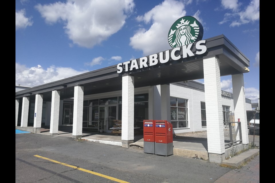A new Starbucks location is being built in the Plaza 69 complex in the city's South End. (Arron Pickard/Sudbury.com)