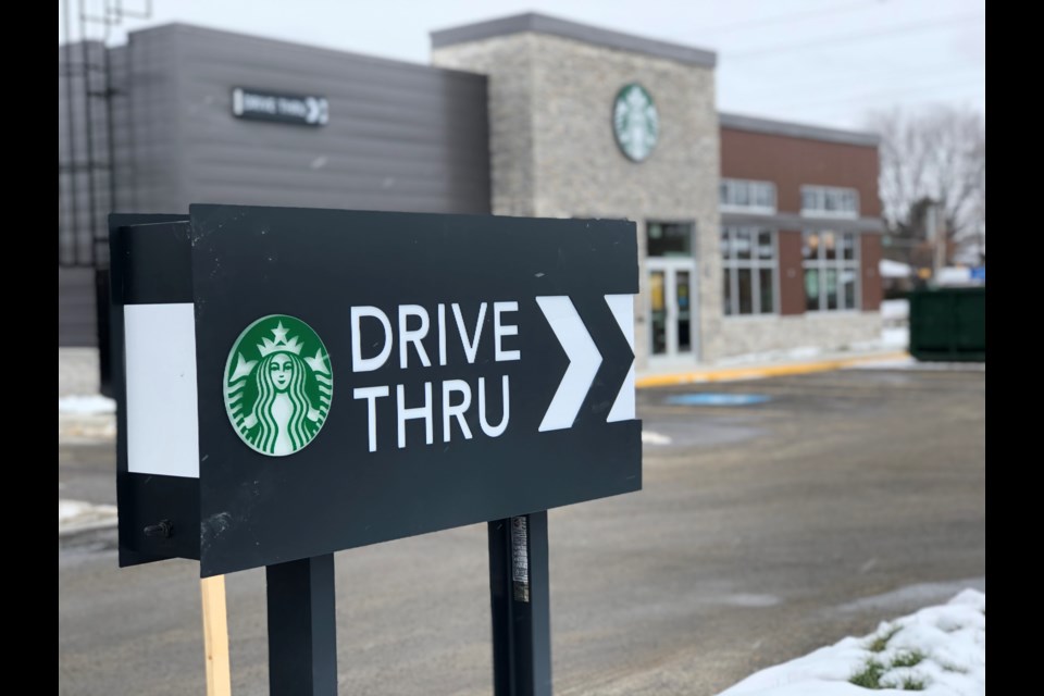 Sudbury's first Starbucks drive-thru location on Barrydowne will open Nov. 28 (Heather Green-Oliver/Sudbury.com)