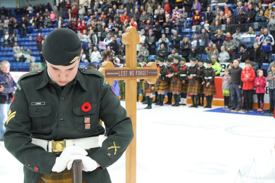 The Sudbury Wolves hosted their annual Remembrance Day and Military Appreciation game on Friday, Nov. 8. (Matt Durnan/Sudbury.com)