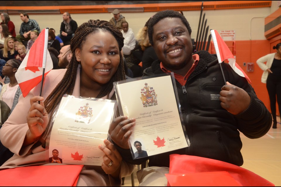 New Canadians celebrate their citizenship in this 2020 file photo. (Arron Pickard / Sudbury.com)