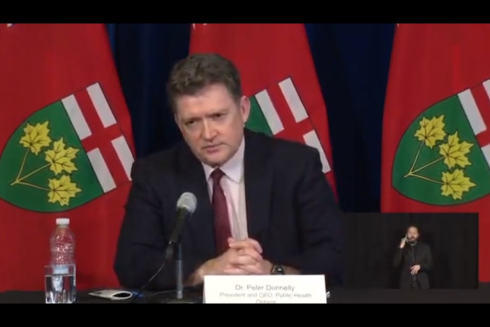 Dr. Peter Donnelly, president and CEO of Public Health Ontario. 