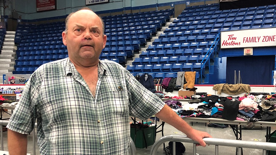 Bob Johnston, founder of Tomorrow's Hope and associated Homeless of Champions initiative, at Sudbury Arena. (Supplied)