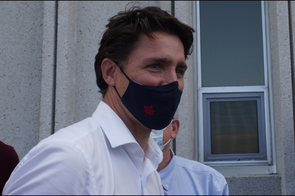 Liberal Leader Justin Trudeau stopped in Sudbury on Aug. 31 and spoke to supporters                         