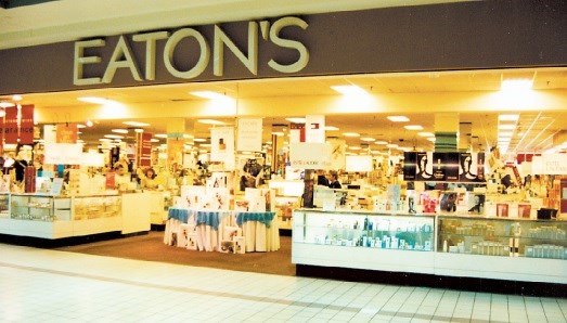 The former Eaton’s department store in what was then called the City Centre Mall.